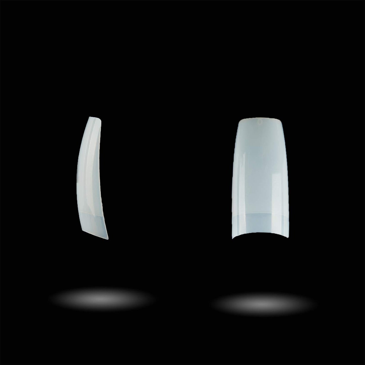 French Acrylic False Nail Tips, 500PCS Fake Nail Shape Artificial False Nails Tips 10 Sizes with Case for Nail Art Salons (Natural)